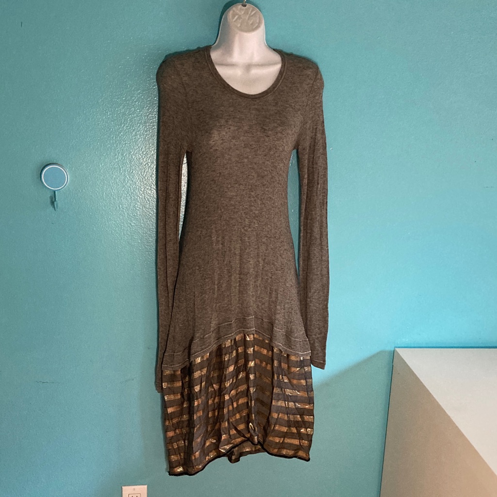 Beate Heymann Street Couture Size 6 Pullover Viscose Wool Slim Midi Dress